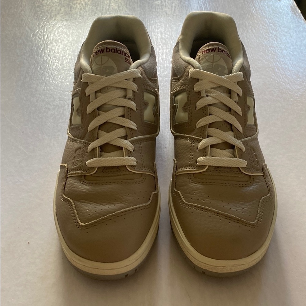 New Balance 550 Lunar New Year Driftwood Beige Leather Sneakers Size 9 US